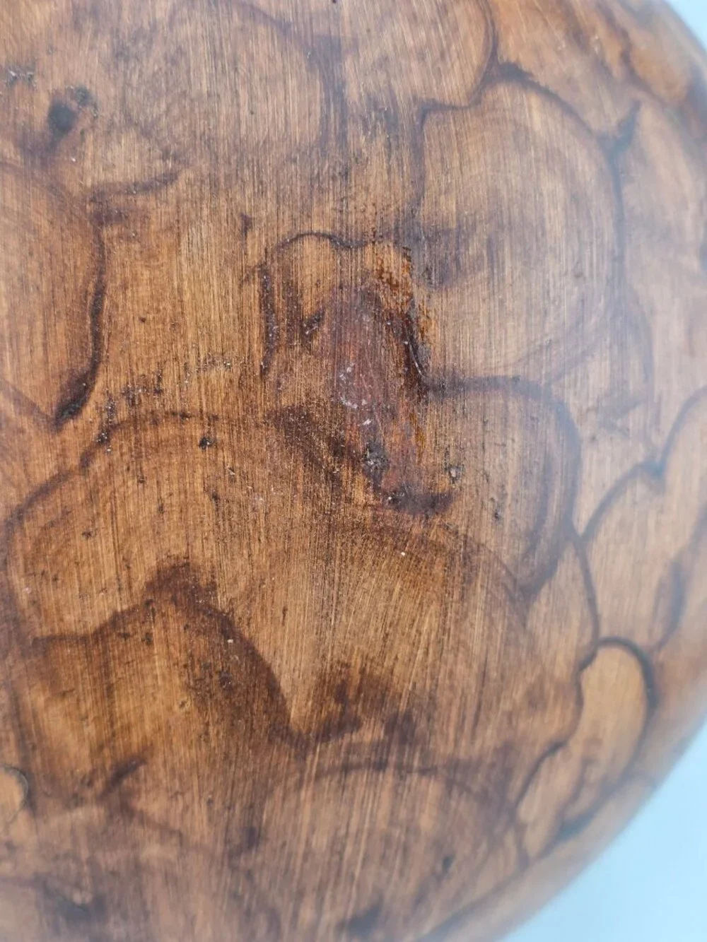 Handcrafted Wooden Floral-Patterned Vase With Natural Finish 8